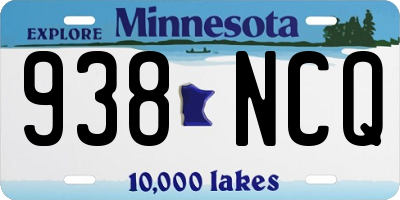 MN license plate 938NCQ
