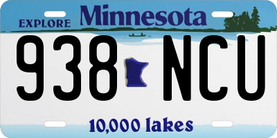 MN license plate 938NCU
