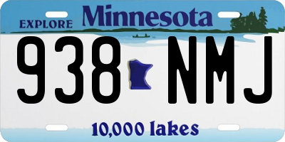 MN license plate 938NMJ
