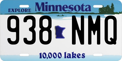 MN license plate 938NMQ