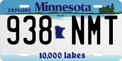 MN license plate 938NMT