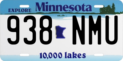 MN license plate 938NMU