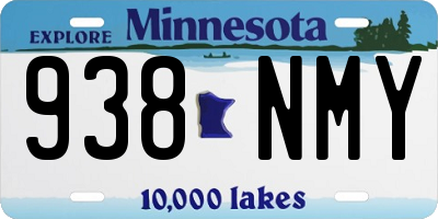 MN license plate 938NMY