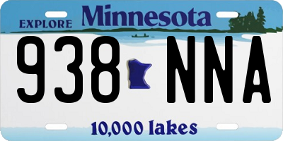 MN license plate 938NNA