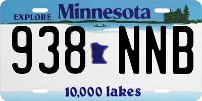 MN license plate 938NNB