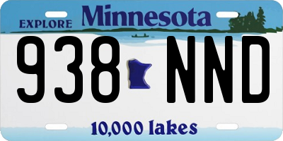 MN license plate 938NND