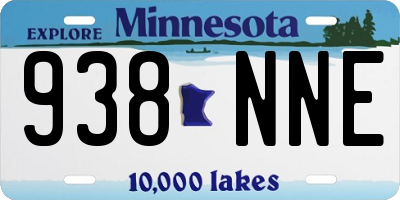 MN license plate 938NNE