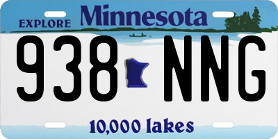 MN license plate 938NNG