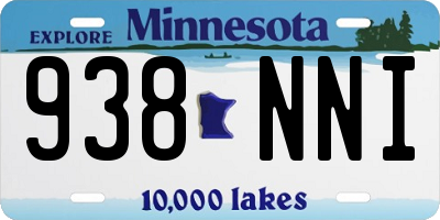 MN license plate 938NNI