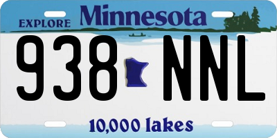 MN license plate 938NNL