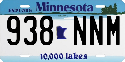 MN license plate 938NNM