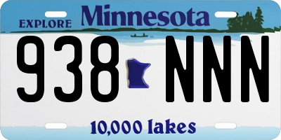 MN license plate 938NNN