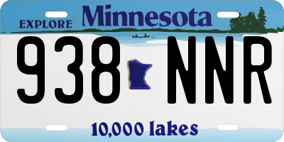 MN license plate 938NNR