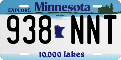 MN license plate 938NNT