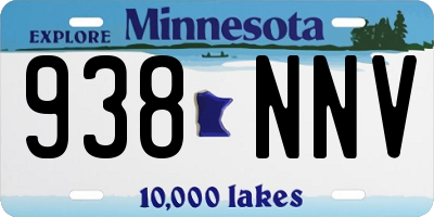 MN license plate 938NNV