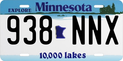 MN license plate 938NNX