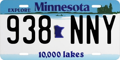 MN license plate 938NNY