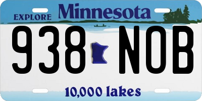 MN license plate 938NOB