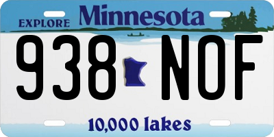 MN license plate 938NOF