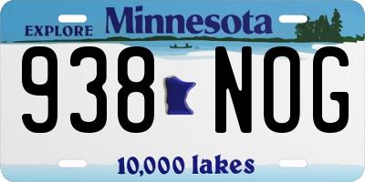 MN license plate 938NOG
