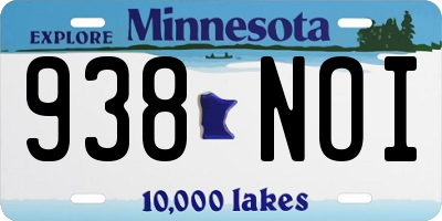 MN license plate 938NOI