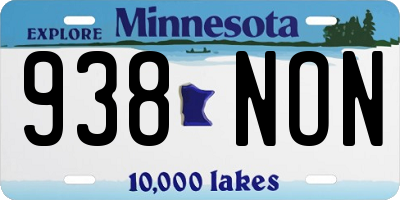MN license plate 938NON