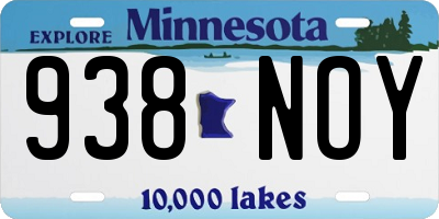 MN license plate 938NOY