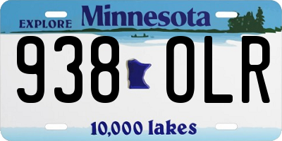 MN license plate 938OLR
