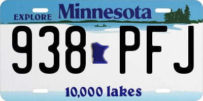 MN license plate 938PFJ