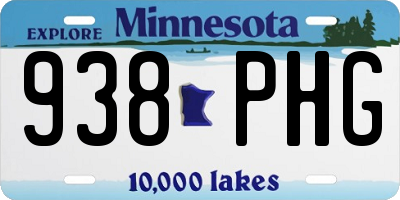 MN license plate 938PHG