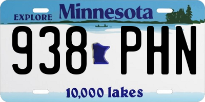 MN license plate 938PHN