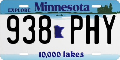 MN license plate 938PHY