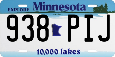 MN license plate 938PIJ