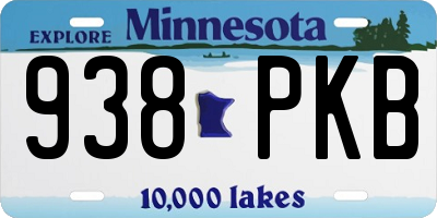 MN license plate 938PKB
