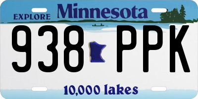 MN license plate 938PPK