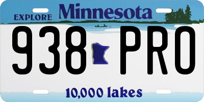 MN license plate 938PRO