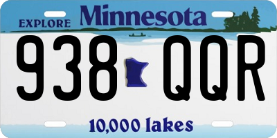 MN license plate 938QQR