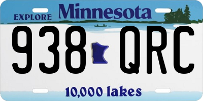MN license plate 938QRC