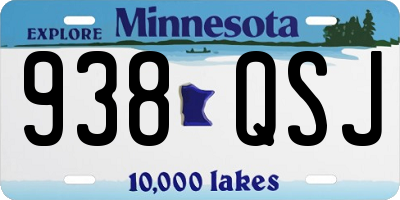 MN license plate 938QSJ