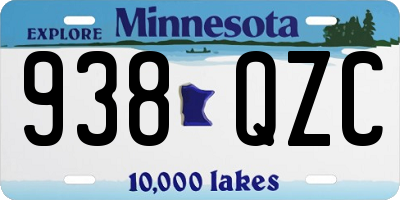 MN license plate 938QZC