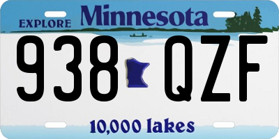 MN license plate 938QZF