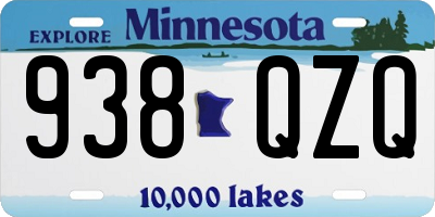 MN license plate 938QZQ