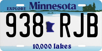 MN license plate 938RJB