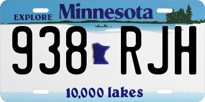 MN license plate 938RJH