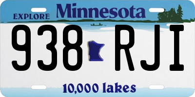 MN license plate 938RJI