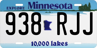 MN license plate 938RJJ