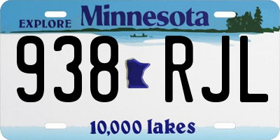 MN license plate 938RJL