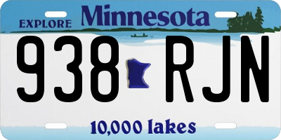 MN license plate 938RJN