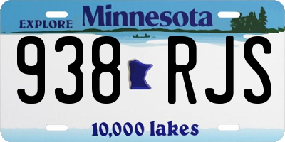 MN license plate 938RJS