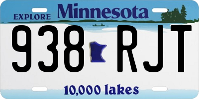MN license plate 938RJT